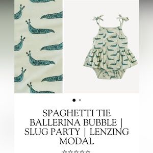 SPAGHETTI TIE BALLERINA BUBBLE Green slug party LENZING MODAL pacific northwest
